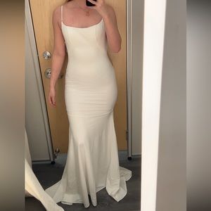 White dress prom wedding